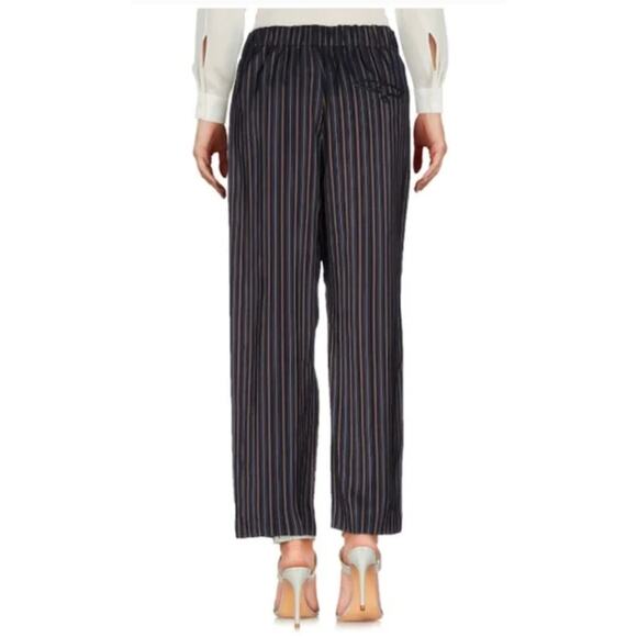 VINCE Blue Brown Lightweight Pull On Elastic Waist Pants Striped Women's Size XS - Picture 7 of 7